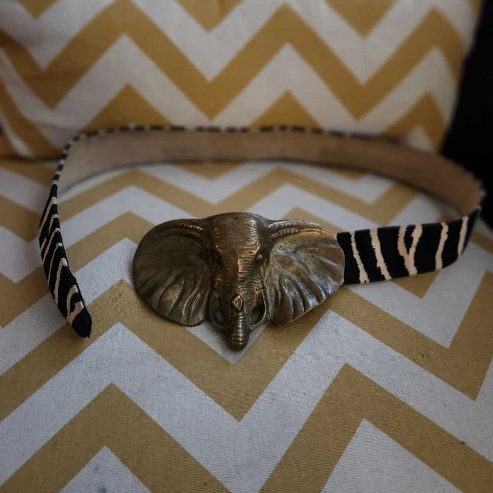 Vintage brass elephant belt and buckle - Picture 8 of 8